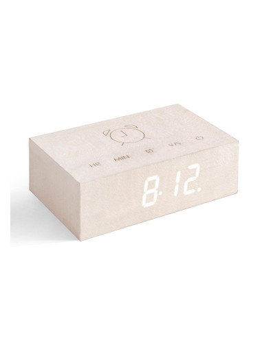 Часовник с будилник GINGKO Flip Cilck Clock - бял клен