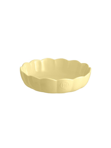 Керамична форма EMILE HENRY MADELEINE ROUND DISH - Ø27 см - цвят бледожълто