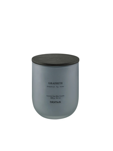 Ароматна свещ BLOMUS TUOKSU с аромат Graphite - Ø9 х h11 см - цвят графит