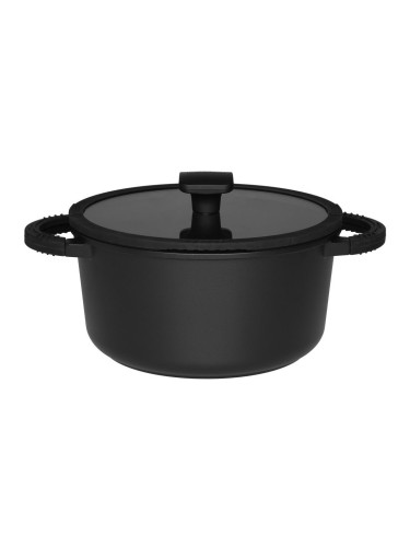 Индукционна тенджера MAKU Foodie със стъклен капак и керамично покритие - Ø24 x h10.4 см