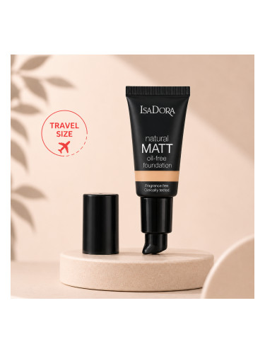 Матиращ фон дьо тен ПРОМО Опаковка IsaDora Natural Matt Oil Free Foundation