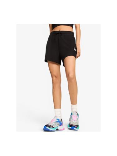 PUMA Classics Ribbed A-Line Shorts Black