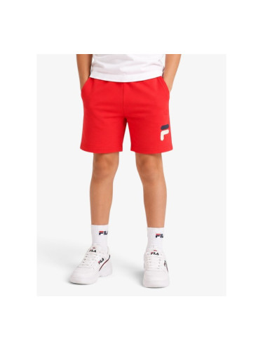 FILA Lobez Graphic Logo Shorts Red