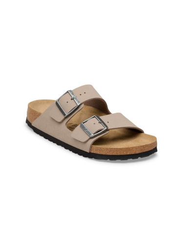 Birkenstock Arizona Birkibuc Narrow Fit Gray Taupe Unisex - Сандали Birkenstock - Beige - 1032070-11.5 - Size: 11.5