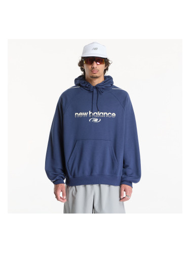 Суитшърт New Balance Trackside French Terry Hoodie Nb Navy M