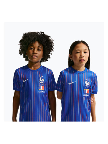 Детска футболна тениска Nike France Pre-Match game royal/university red/white