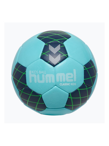 Детска топка за хандбал Hummel Classic HB Jr light blue/marine/green size 0.0