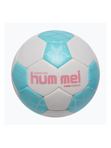 Топка за хандбал Hummel Classic Energizer off white/light blue/marine size 0