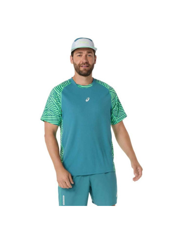 МЪЖКА ТЕНИСКА ASICS 2041A385-300 PADEL COURT ALL OVER PRINT SS TOP ЗЕЛЕНА