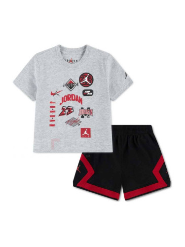 БЕБЕШКИ СПОРТЕН ЕКИП ЗА МОМЧЕ NIKE 75F561-023 JORDAN DYNASTY MESH PATCH SET СИВ/ЧЕРЕН