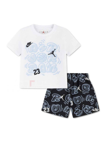 БЕБЕШКИ СПОРТЕН ЕКИП ЗА МОМЧЕ NIKE 75F656-023 JORDAN AOP MOVEMENT LINES SHORT S БЯЛ/ЧЕРЕН