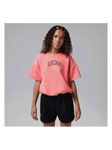 ДЕТСКА ТЕНИСКА ЗА МОМИЧЕ NIKE 45F622-AB3 JORDAN FLOWER OF FRIENDSHIP KNIT КОРАЛОВА