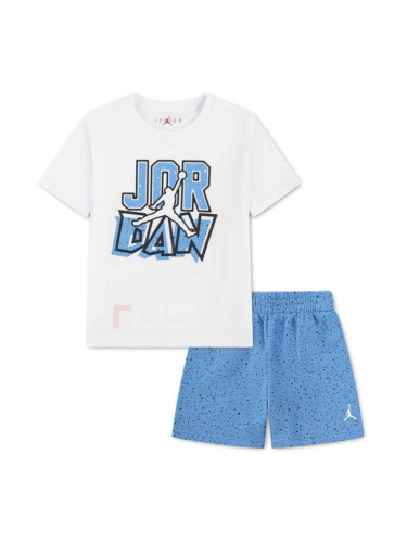 ДЕТСКИ СПОРТЕН ЕКИП ЗА МОМЧЕ NIKE 85F566-B9F JORDAN THE GREATEST SPECKLE SET БЯЛ/СИН