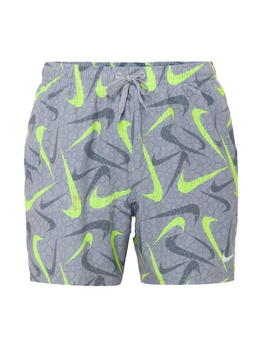 МЪЖКИ ПЛУВНИ ШОРТИ NIKE NESSG551-054 5IN BREAKER AOP TOSSED LOGO СИВИ