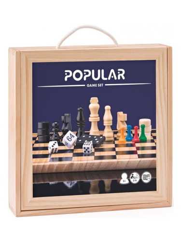 Луксозен комплект с класически настолни игри Popular
