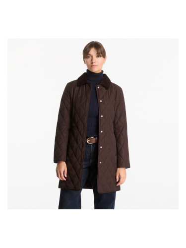 Палто Gant Fitted Quilted Coat Deep Brown XS
