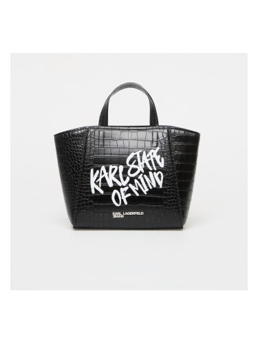 Karl Lagerfeld Jeans Logo Mini Tote Quote Black Universal