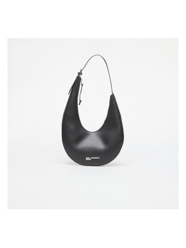 Karl Lagerfeld Jeans Rounded Leather Hobo Black Universal