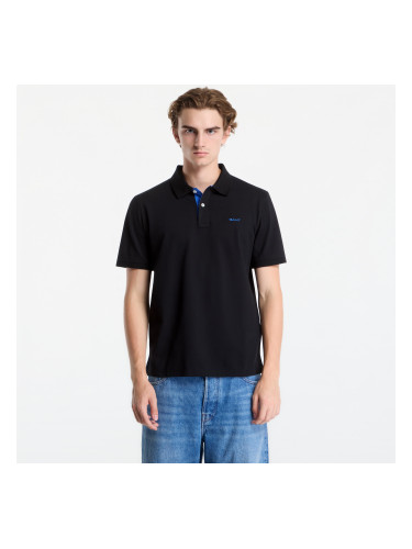 Тениска Gant Reg Contrast Pique Ss Polo Black M