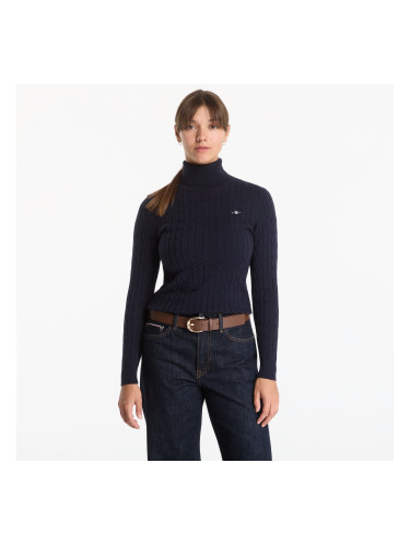 Пуловер Gant Stretch Cotton Cable Turtleneck Evening Blue L