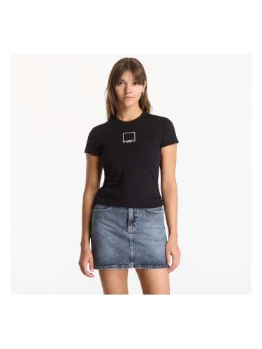 Тениска Karl Lagerfeld Jeans Slim Outline Logo Tee Black XS