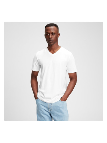 Тениска GAP Classic Vneck Tee Optic White XS