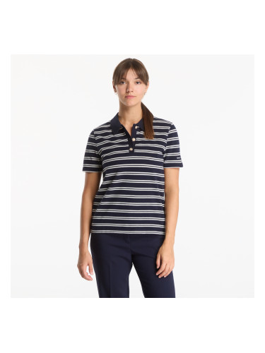 Тениска Gant Reg Twin Striped Ls Pique Polo Evening Blue XS