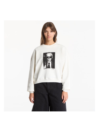 Суитшърт Karl Lagerfeld Jeans Boxy Karl Kameo Sweat Egret XS