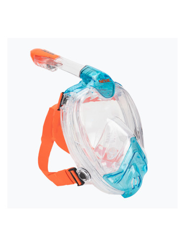 Целолицева маска за шнорхелинг SEAC Libera blue clear/orange