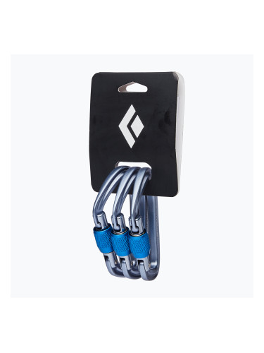 Комплект карабинери Black Diamond Hotforge Screwgate 3 бр. сив BD3810791003ALL1