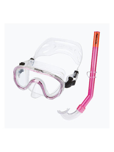 Комплект за шнорхелинг за деца SEAC Marina Bis Set pink