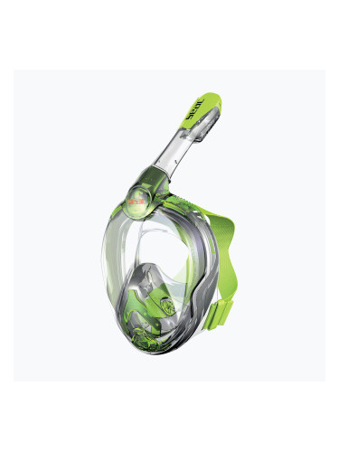 Детска целолицева маска за шнорхелинг SEAC Magica black silicone/lime