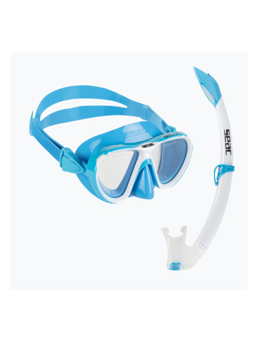 Детски комплект за гмуркане с шнорхел SEAC Bella light blue