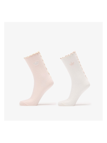 Чорапи adidas Ruffle Crew Socks 2 Pairs Off White/ Wonder Quartz S