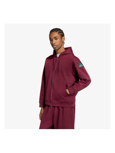 Суитшърт adidas Spacer Full Zip Hoodie Maroon S