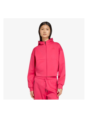 Суитшърт adidas Z.N.E. Cropped Full Zip Power Pink L