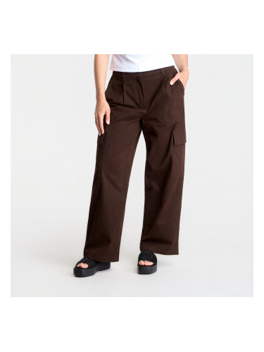 Панталони Calvin Klein Jeans Cotton Ewaist Cargo Pant Dark Coffee XS