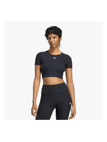 Тениска adidas Essentials Rib T-Shirt Black L