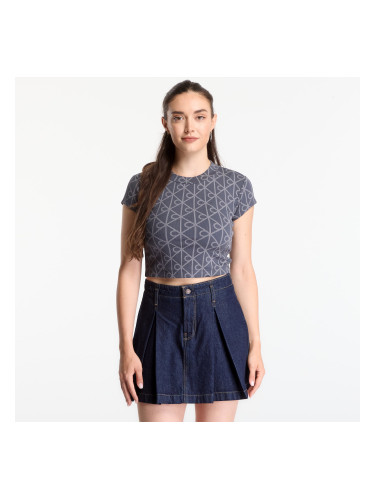 Тениска Calvin Klein Jeans A- Monologo Baby Tee Ebony XS
