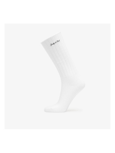 Чорапи Sporty & Rich Signature Logo Rib Socks White Universal