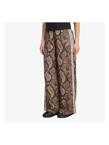 Панталони adidas Satin Snake Print Wide Leg Track JOGgers Linen/ Magic Beige M