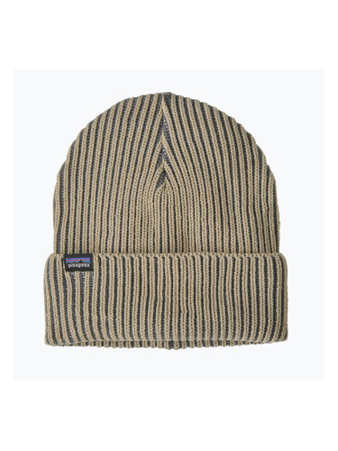 Зимна шапка Patagonia Fishermans Rolled Beanie contrast stripe: weathered stone