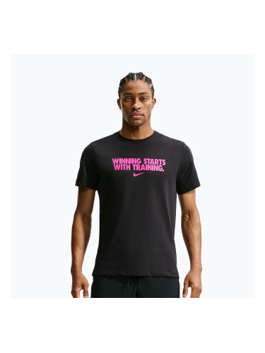 Мъжка тренировъчна тениска Nike Dri-Fit Winning black/hyper pink