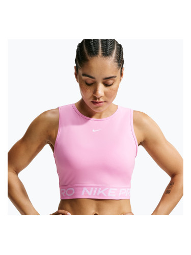 Дамска тениска Nike Pro pink rise/white