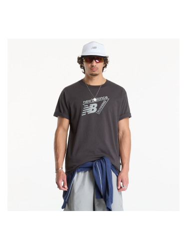 Тениска New Balance Classic Tri-Logo T-shirt Black Cement S