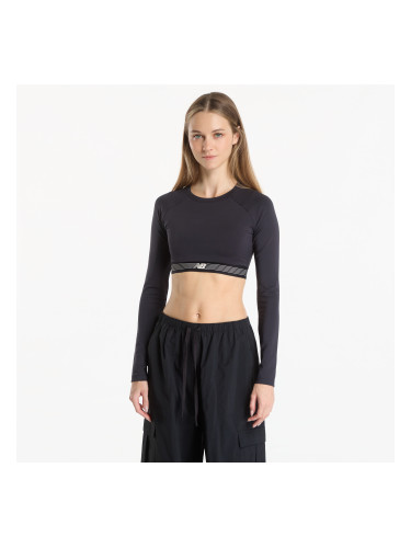Тениска New Balance AC Fitted Long Sleeve Black S