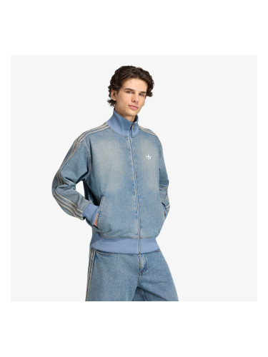 Яке adidas Firebird Adicolor Denim Track Top Jacket Worn Blue Denim S