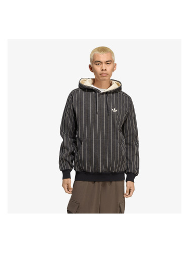Суитшърт adidas Pinstripes Hoodie Black/ Warm Vanilla S