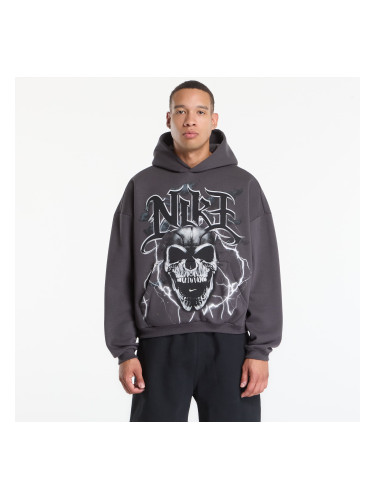 Суитшърт Nike Standard Issue Men's Brushed Pullover Basketball Hoodie Anthracite/ White/ Pale Ivory S