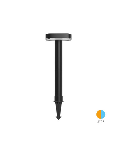 Соларнa LED градинска лампа, за земя, 8W, 80lm, черна, IP65, BG36-00781, BRAYTRON